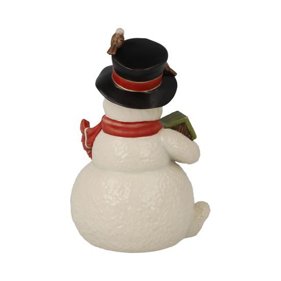 Snowman figurine Moving into Winter Home 8.5 / 8 / 13.5cm, stoneware, Goebel