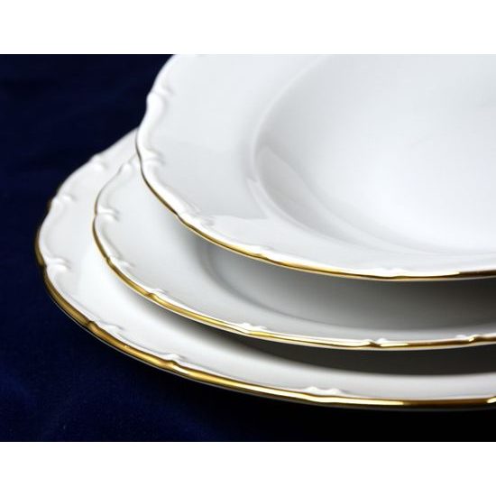 Plate deep 23 cm, Ofelie gold, Moritz Zdekauer