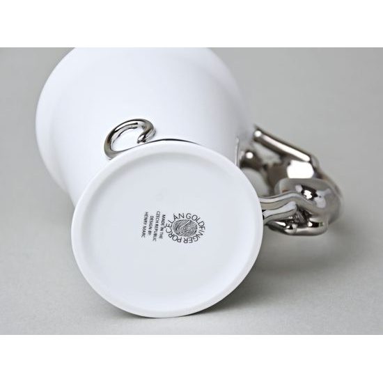 Mug Sphinx with a Cat, 400 ml, Platinum, Goldfinger porcelain