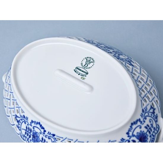Basket perforated 21 cm, Original Blue Onion Pattern