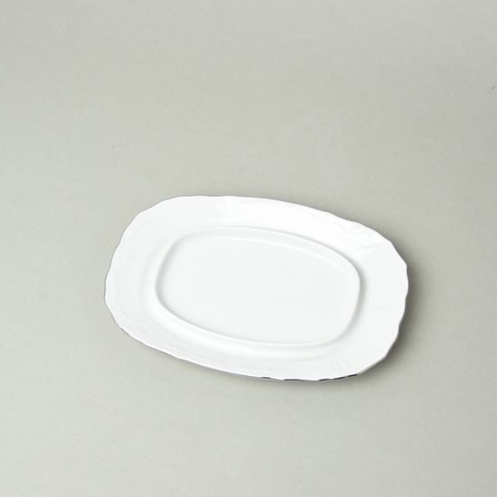 Butter dish platter, Thun 1794, karlovarský porcelán, BERNADOTTE platinum