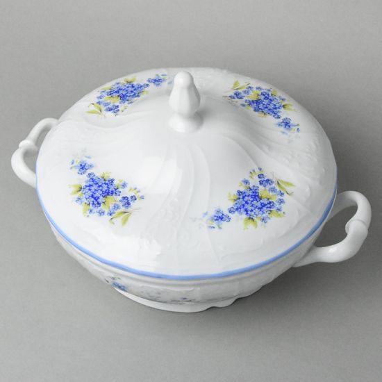 Soup / Vegetable turreen 1,5 l, Thun 1794, karlovarský porcelán, BERNADOTTE forget-me-not