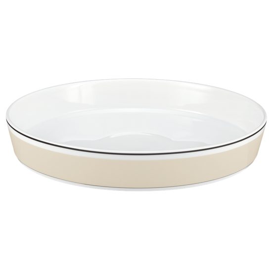 Bowl round low 24 x 4 cm, No Limits 24943 Cream Lines, Seltmann Porcelain