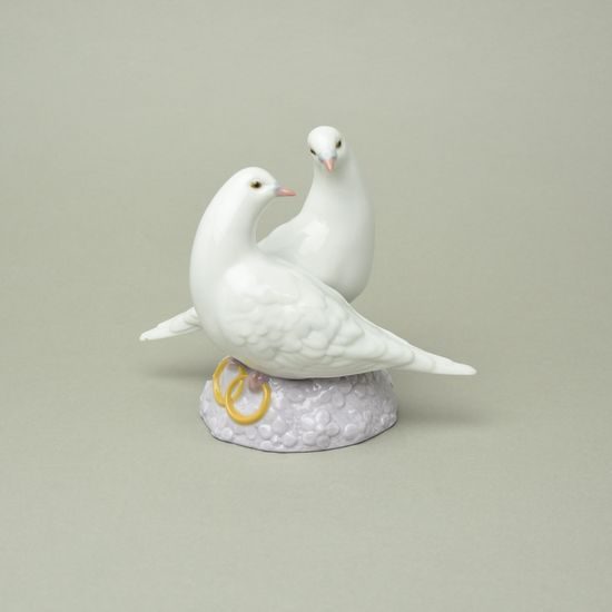 Anniversary doves 19 x 15 cm, NAO porcelain