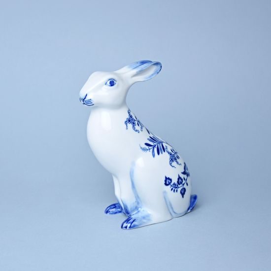 Zajíc sedící 17 cm, Cibulák, originální z Dubí