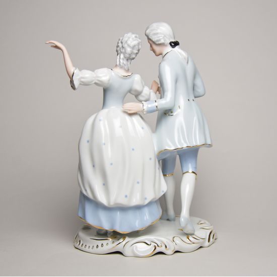 Dancing Couple Rococo 16 x 13 x 23 cm, Porcelain Figures Duchcov