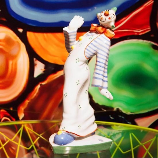 Clown, Kati Zorn, 11 x 9 x 22,5 cm, Porcelain Figures Aelteste Volkstedter