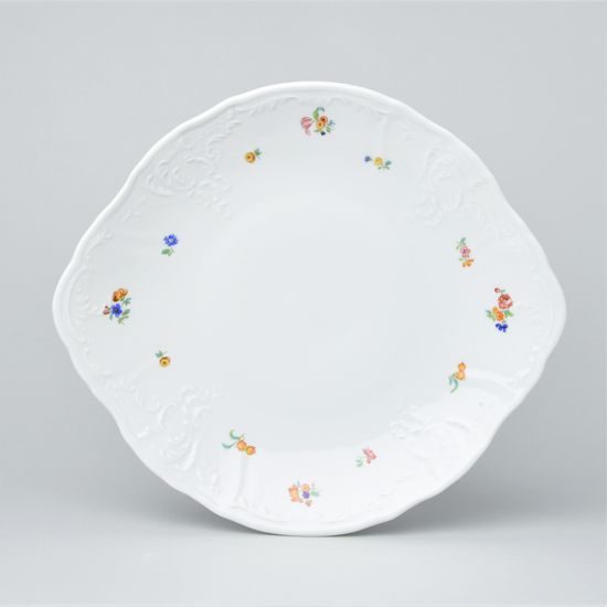 Talíř koláčový s uchy 27 cm, Thun 1794, karlovarský porcelán, BERNADOTTE házenka