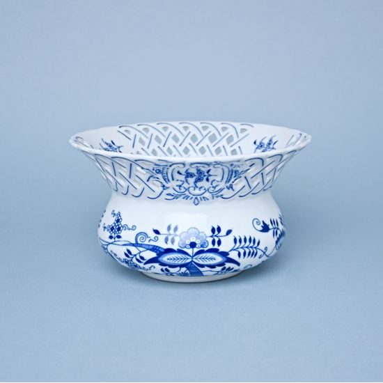 Květináč prolamovaný 19 cm, výš. 11 cm, Cibulák, originální z Dubí