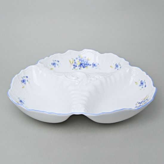 Bowl Cabaret 30 cm, Thun 1794 Carlsbad porcelain, BERNADOTTE Forget-me-not-flower