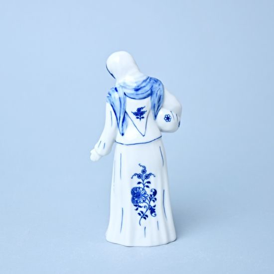Stařenka s uzlíčkem, 15,5 cm, porcelánové figurky, Cibulák, originální z Dubí