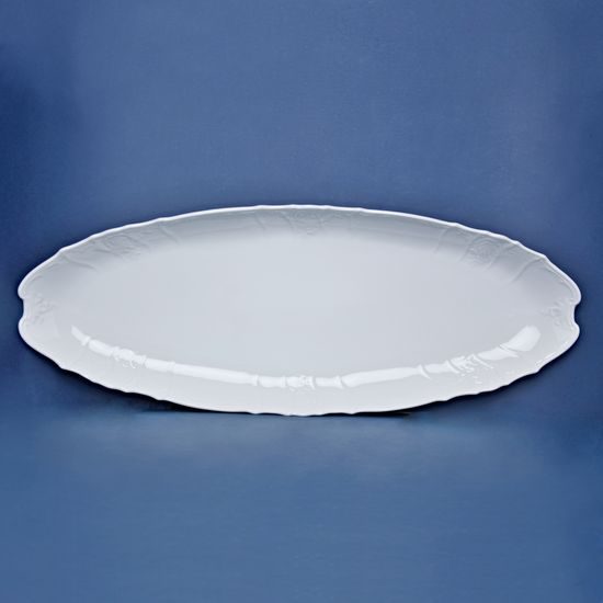 Dish fish 65 cm, Thun 1794 Carlsbad porcelain, BERNADOTTE white