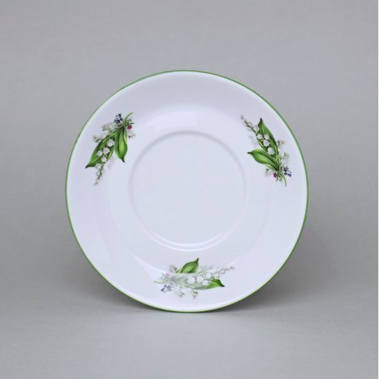 Saucer Lucas for Karel mug 0,27 l, Lily of the valley, Český porcelán a.s.