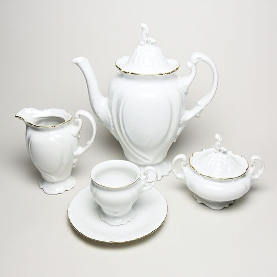 Coffee Set Thun with golden stripe for 6 persons, Atelier Studio Lesov