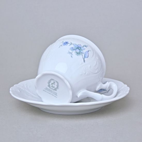 BERNADOTTE Hořec: Šálek a podšálek kávový 220 ml / 16 cm, Thun 1794, karlovarský porcelán