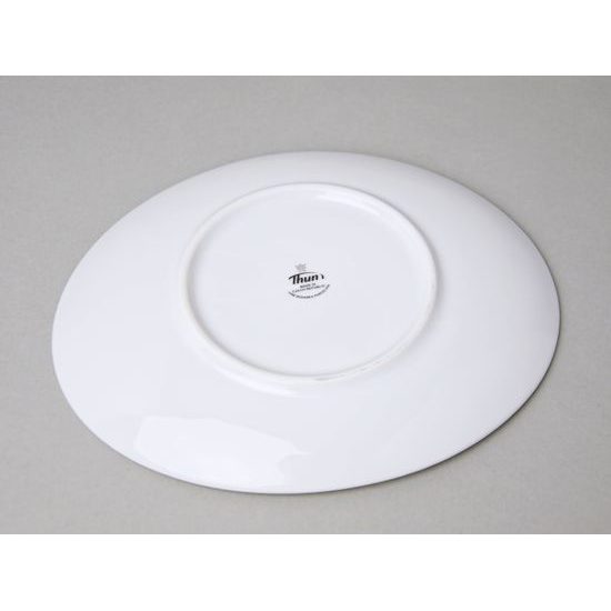 Talíř dezertní 19 cm, Thun 1794, karlovarský porcelán, Loos nedekor
