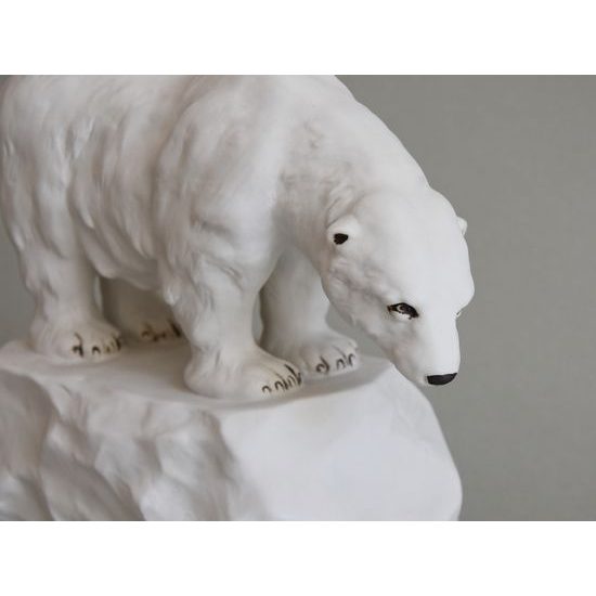 Polar Bear 20 x 15,5 x 24 cm, Pastel, Porcelain Figures Duchcov