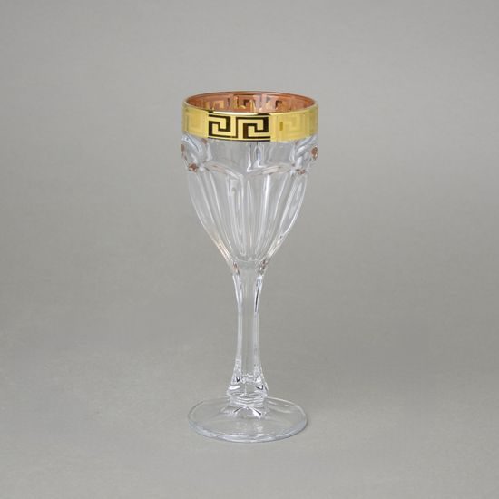 Sklenička na víno Safari 140 ml, dekor Kostka Versace, Balvín glass