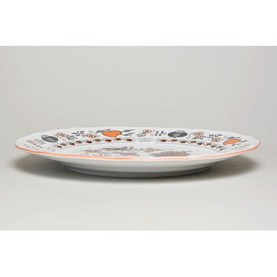 Orange-black Onion: Plate dining 26 cm, Český porcelán a.s.