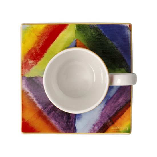 Espresso šálek a podšálek Studie barev 100 ml, jemný kostní porcelán, W. Kandinsky, Goebel