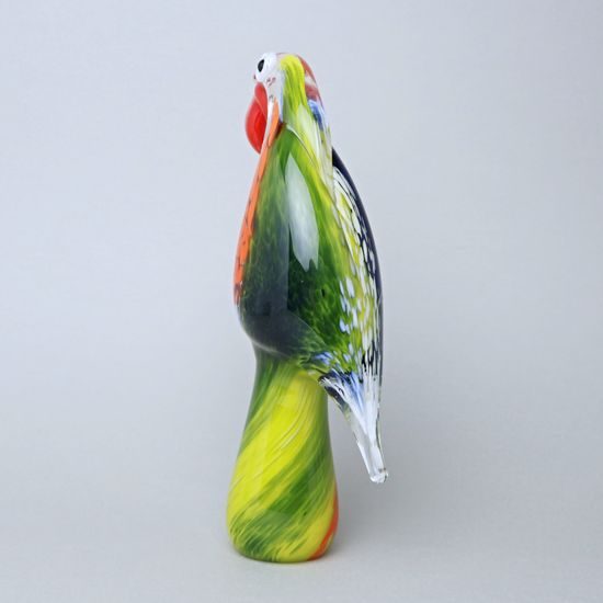 Parrot – solid glass, 25 cm (large), GlasStar Bohemia Glass