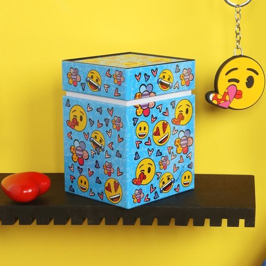 Dvě plechové dózy na čaj Alwyas Happy + Summer feelings, 7,5 x 7,5 x 11 cm, R. Britto, Goebel