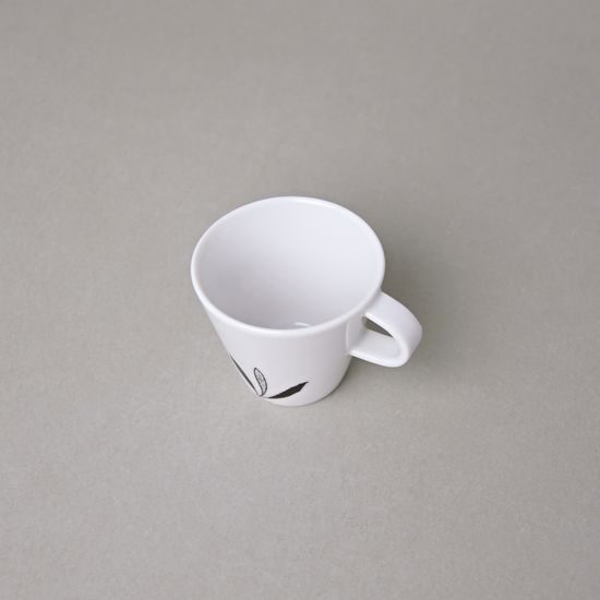 Bohemia black: Šálek espresso 45 ml, design Jiří Pelcl, černý cibulák, Český porcelán a.s.