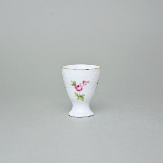 Kalíšek na vejce, Thun 1794, karlovarský porcelán, BERNADOTTE míšeňská růže