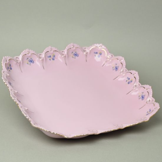 Mísa čtyřhranná 32 cm, Lenka 247p, Růžový porcelán z Chodova