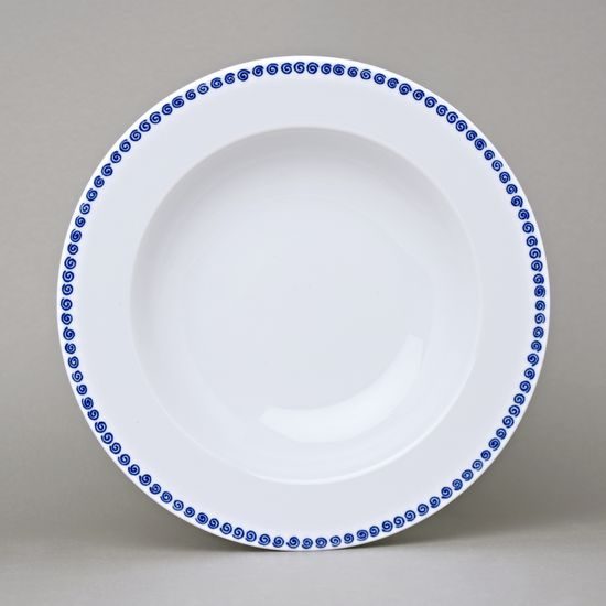 Nina 29423 šneci modří: Talíř hluboký 22 cm, Thun 1794, karlovarský porcelán