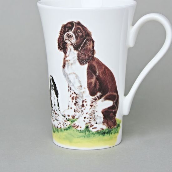 Psí kolekce - Anglický špringršpaněl: Hrnek Emily 400 ml, anglický kostní porcelán Roy Kirkham