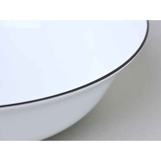 Bowl 23 cm, Jana (Angelika) black line, Thun 1794, karlovarský porcelán