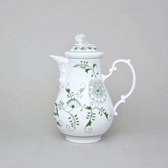 Konvice kávová s víčkem 600 ml, zelený cibulák, Český porcelán a.s.
