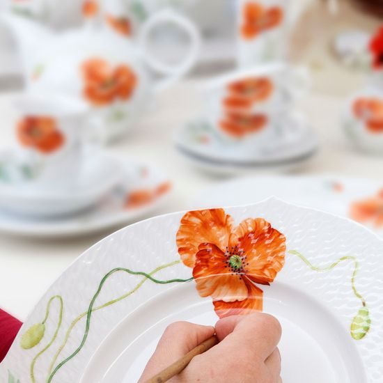 Dinner Plate 22,5 cm, Wild Poppy, Meissen Porcelain