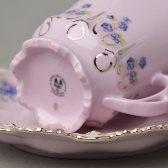 Cup 130 ml and saucer 15 cm, Lenka 247p, Rose China Chodov