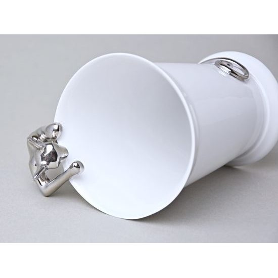 Mug Sphinx with a Cat, 400 ml, Platinum, Goldfinger porcelain