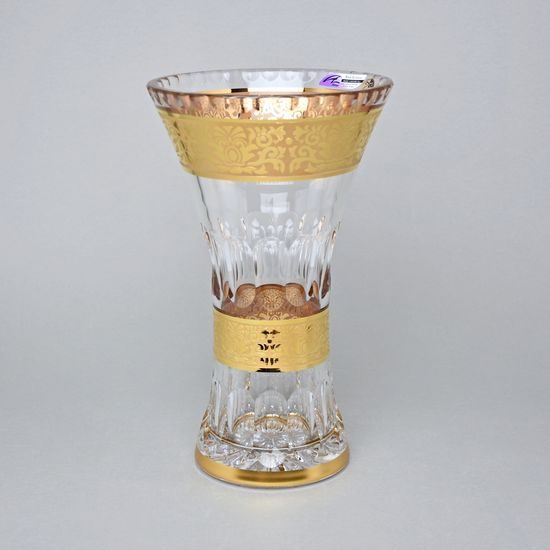 Crystal Vase Romantic "X", h: 255 mm, Gold, Ales Zverina - AZ Design