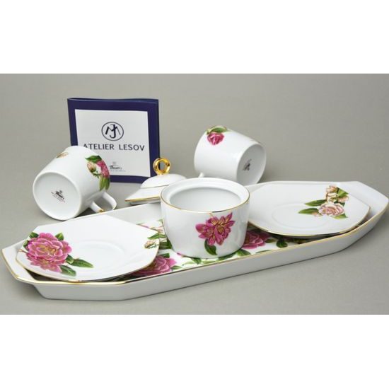 Přátelská souprava pro 2 osoby Sophia, dekor 432 kamélie, Atelier Lesov 1901
