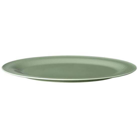 Beat grey-green: Plate oval 35 x 28 cm, Seltmann porcelain