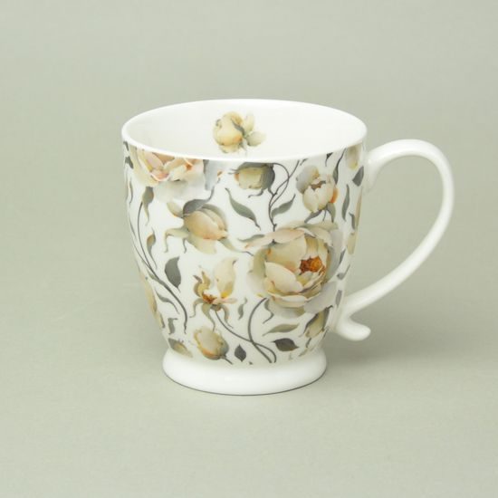 Hrnek Jumbo 470 ml, bílá anglická růže, porcelán Duo Gifts
