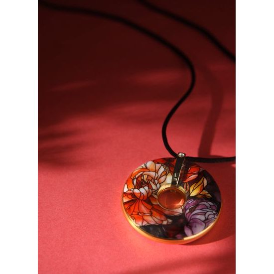Necklace Poeny 5 / 1 / 5cm, porcelain, L. C. Tiffany, Goebel