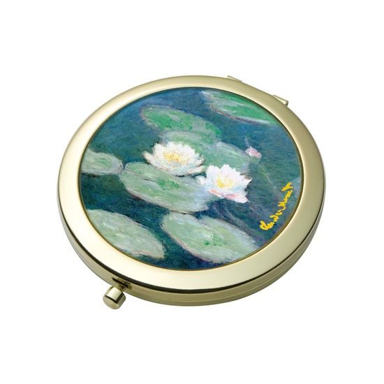 Pocket Mirror Claude Monet - Evening Flowers, 7,5 / 7 / 1,2 cm, Metal, Goebel