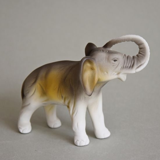 Elephant 14 x 6 x 10,5 cm, Porcelain Figures Duchcov