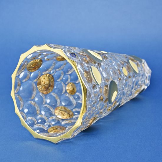 Vase Lisboa 31 cm gold dots - crystal, Jihlavské sklárny Bohemia 1845