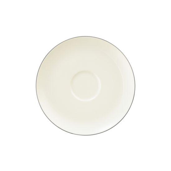 Podšálek 16,5 cm kombinovatelný, Savona fine diamond se šedou linkou, porcelán Seltmann