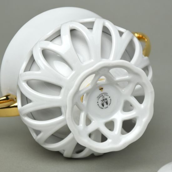 Cukřenka 200 ml, Byzant 404b - bílá, Růžový porcelán z Chodova