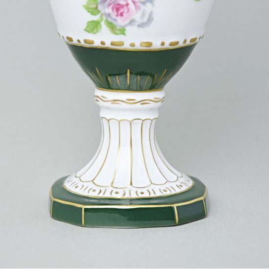 Váza amfora dvouuchá 17 x 12 x 28 cm, Color 1 - zelená, Vázy Duchcov