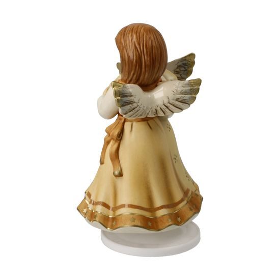 Dva andělé Veselé vánoce, 14 / 8,5 / 16 cm, kamenina, Goebel