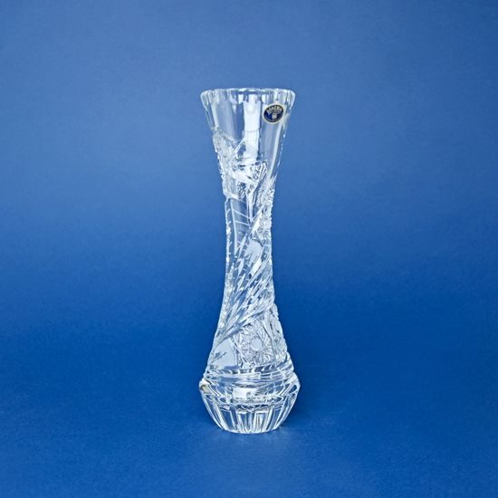 Křišťálová váza broušená úzká, Kometa, 255 mm, GLASSPO / Crystal Bohemia