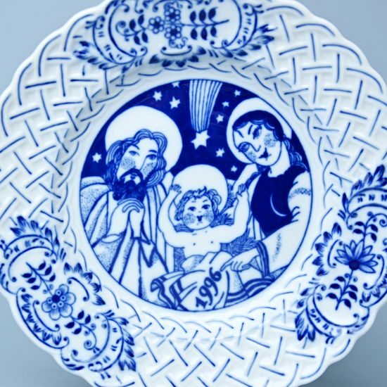 Annual plate 1996 18 cm, relief, Original Blue Onion Pattern